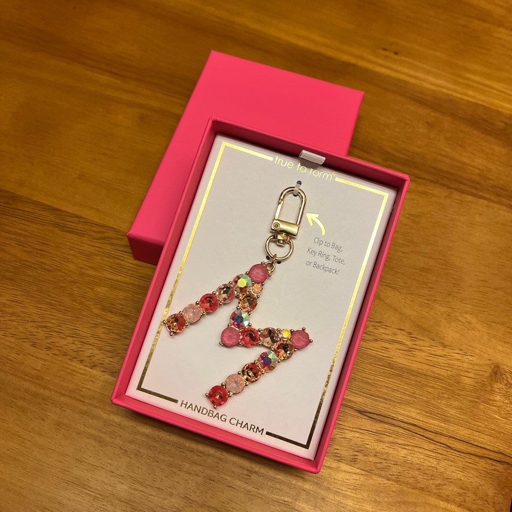 True To Form: Initial Bag Charm, Initial Key Ring - Picture 5 of 5